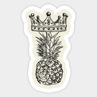 Pineapple King Illustration Sticker